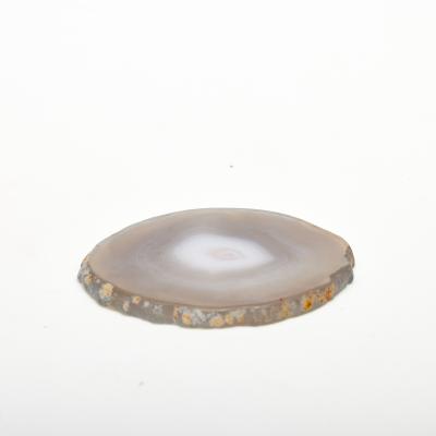 China China Natural Hot Selling Crafts High Quality Gray Crystal Agate Slice Cup Cutting Mat for sale