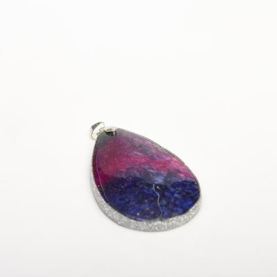 China China Wholesale Bulk Natural High Quality Colorful Agate Polishing Pendant For Gifts for sale