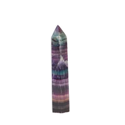 China China Crystal Fengshui Colorful Natural Polishing Fluorite Pillars Wholesale Bulk For Decor for sale