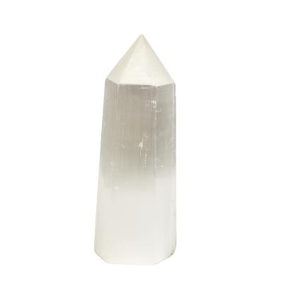 China China Factory Wholesale White Selenite Point Healing Crystal Hand Made Natural Crystal Towers for sale