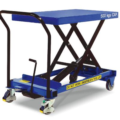 China Heavy Duty Polyurethane Caster Mobile Table Lifting Platform Hydraulic System for sale