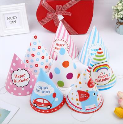 China Popular Custom Crazy Cartoon Pattern Party Theme Birthday Party Kids Birthday Party Decorative Paper Hat For Children for sale