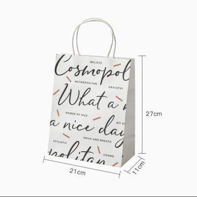 China Wholesale Recyclable Custom Logo Printed Kraft Happy Birthday Gift Paper Bag for sale