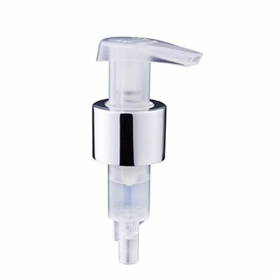 China Non-refillable anodized anodized main head of lotion pump emulsion pump portable aluminum left and right press switch pump for sale