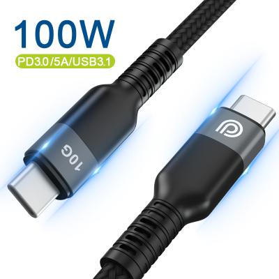 China Charging + Data Sending Data Cable Manufacturer Custom PD 100W 3.1 USB Type C To Type C Fast Charging Cable For Mobile Phone for sale