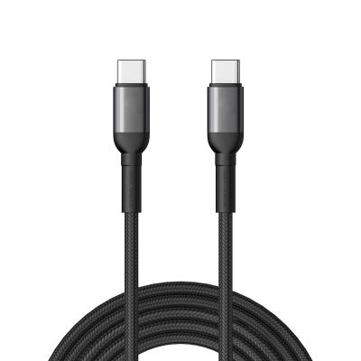 China Charging + Data Sending Data Wholesale Line Aluminum Alloy PP Chat Braid Fast Charging USB C to USB C Cable for sale