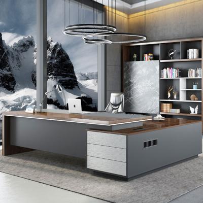 China Luxury high-end high-end office desk table executive CEO office furniture design CEO desk large for sale