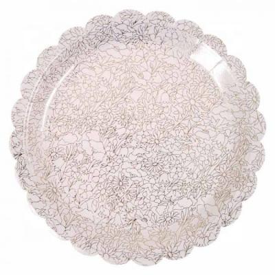 China Wholesale Disposable 6 Inch 7 Inch 9 Inch 10 Inch Food Plates Dinner Dish Food Grade Disposable Paper Plates for sale