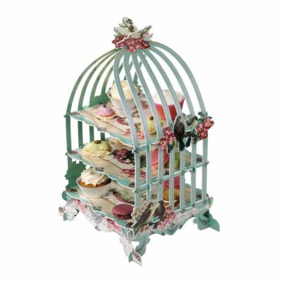 China Birthday/Wedding/Party/Festivals Party Deep Plate Napkin Birdcage Cardboard Cupcake Holder for sale