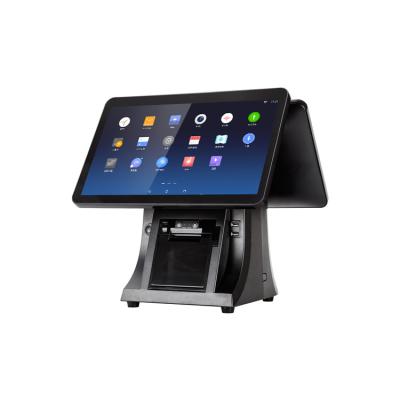 China 2021 Most Popular LCD All In One PC Monitor Point Of Sale Systems For Small Business Touch Screen POS Terminal 15.6inch+11.6inch for sale