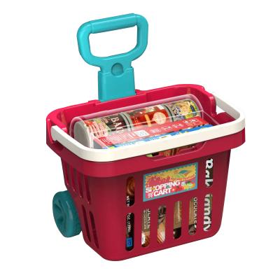 China Baby Carts Shopping Toys Cart For Grocery Pretend Play Set OC0500288 Shopping Cart For Grocery for sale