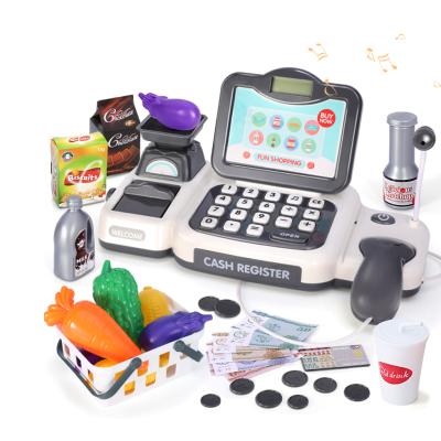 China Baby Pretend Game Simulation Supermarket Cash Register Toys Set For Children Buying Selling Toy 29*16*15cm for sale