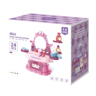 China Table make up girls table to make up cosmetic set to pretend play beauty with mirror for sale