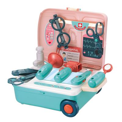 China Kids Backpack Doctor Toys Playset For Children Pretend Educational Game 28*11.5*25.5 Cm for sale