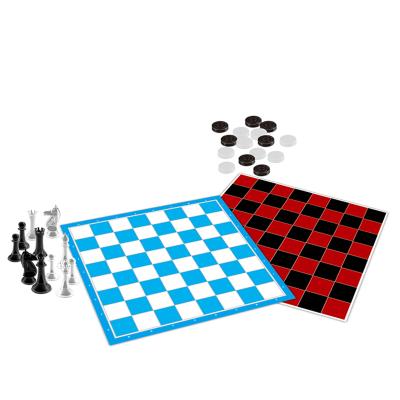 China Plastic Outdoor Smart Game 2 in 1 Plastic Game Chess Board Set for sale