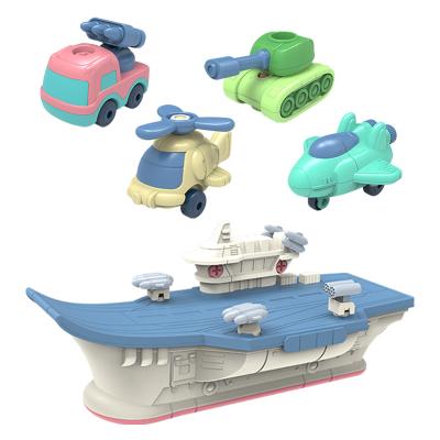 China Assemble Aircraft Carrier Early Toy Education Plastic Model Kits 40.5*20.5*17 cm Military for sale