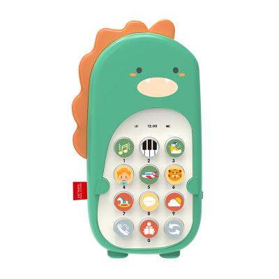 China 2021 Electric Dinosaur Music Baby Mobile Phone Dancing Cheap Toy With Music 8.5*3*14.5cm for sale