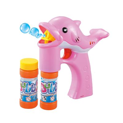 China Bubble Gun Toys For Kid Handheld Dolphin Bubble Gun Toys For Kid With Light Sound for sale