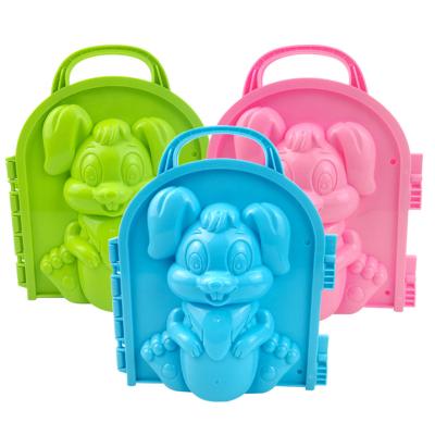 China 24 Pieces Rabbit 3d Plastic Toys Mold For Playing Snow Sand For Kid 33*29.5*38.7cm for sale