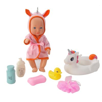 China Silicon girl doll 11 inch silicone girl baby dolls that look real with bath set for sale