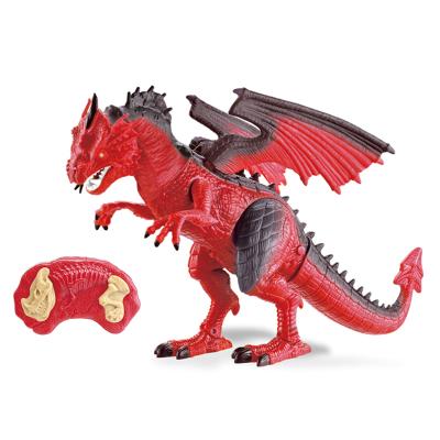 China Eco-friendly dinosaur simulation toys musical jet fire rc dinosaur king games with infrared remote control for sale