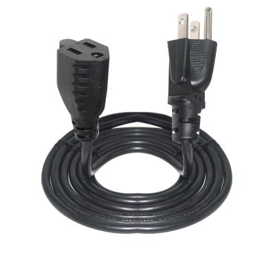 China America 3 Pin 1.8M/6FT Power Cable Extension Extension Male 13A/125V AC Male Attaches USA NEMA 5-15p Plug To 5-15r Plug for sale