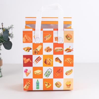 China Food Film Waterproof Nonwoven Aluminum Fresh Cold Custom Beer Insulated Cooler Bag Food Wrap Cake Cafe Catering Burger Stain LOGO Wine Cooler Bag for sale