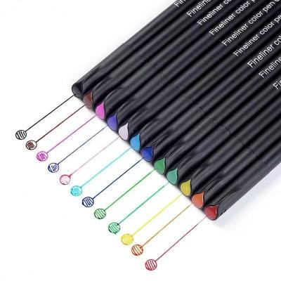 China Not easy to fade color line marker fabric fineliner marker pen for draw edges and outline frame for sale