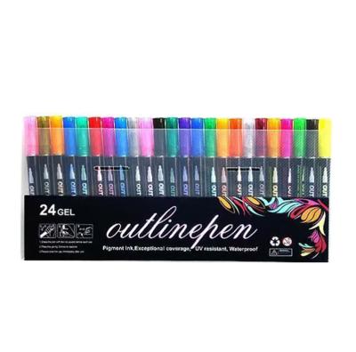 China Die-cut elements and ink trends are inseparable whiteboard glitter sketch magnetic marker pen for easy to write soft and cute paint fonts and inscriptions for sale