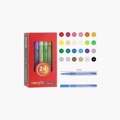 China Not easy to penetrate 12 or 24 pieces available in each box style high quality ink board markers paint glass pen for sale