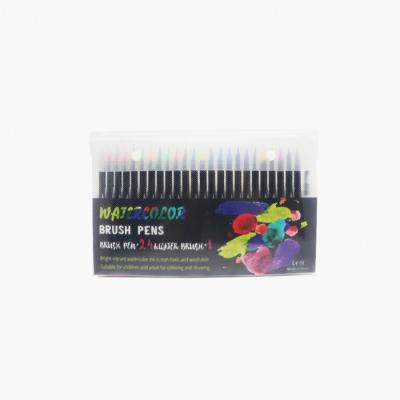 China 25 50 Progressive Color Brush Set High Quality Fineliner Tips Flexible Watercolor Based Markers Pen for sale