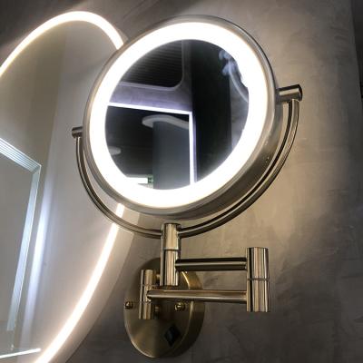 China China Factory Hotel and Home Wall Decoration Magnifying Mirror Lighted Wall Mounted Makeup Bathroom LED Magnifying Mirror for sale