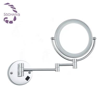 China New Design Wall Mounted Mirror Shaving Lighted Oval Acrylic Makeup Mirror Cosmetic Mirror for sale