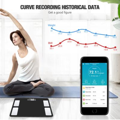 China Wholesale 180KG Tempered Glass Wifi Bathroom Scale Body Smart Bathroom Scale Electronic Weight Scale for sale