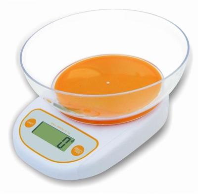 China With Tray Electronic Kitchen Scale Popular Modern Style Digital Electronic Manual Kitchen Scale With Clear Bowl for sale