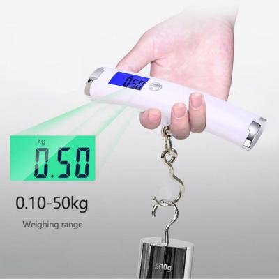 China ABS Plastic + Strap High Precision 50kg 10g Portable Aircraft Hanging Luggage Scale For Office Outdoor Moving for sale