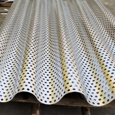 China Building Facade Metal Aluminum Decorative Materials Aluminum Perforated Corrugated Panels for sale