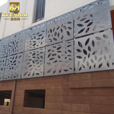 China Decorative Aluminum Perforated Panels Sheet Metal Solid Panel Fence For Garden for sale