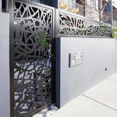 China Easily Assembled Decorative Laser Cut Aluminum Perforated Metal Sheet Fence For Garden for sale