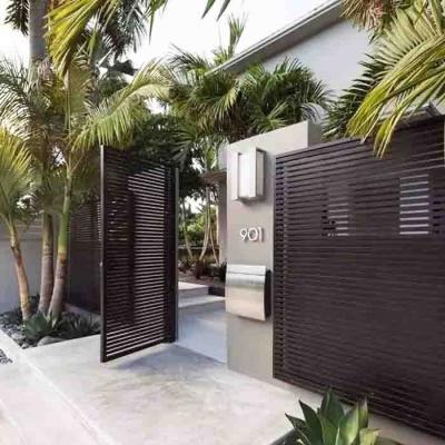 China Viable Modern Villa Aluminum Trellis Gates Garden Fence for sale