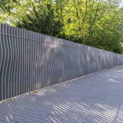 China Sustainable Outdoor Privacy Wrought Iron Corrugated Metal Fence Panels Aluminum for sale