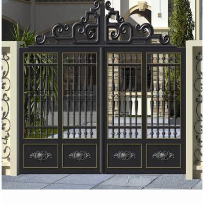 China Folding Screen Home&Garden Decoration Powder Coated Exterior Cast Aluminum Villa Door for sale