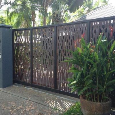 China Easily Assembled Garden Decoration Powder Coated Garden Metal Yard Gates Aluminum Fence Gate for sale