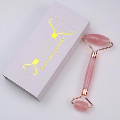 China Natural Facial Cosmetics Jade Roller Personal Care Massage Rose Quartz Jade Roller Beauty Face Lift Wholesale for sale