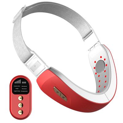 China Electric Skin Rejuvenation V Line Face Slimming Massager Heating Vibration Skin Beauty Personal Care Face Lifting Device for sale