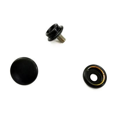 China Durable Metal Does Not Rust Nickel Free Brass Snap Knobs With 7mm Stainless Steel Flat Screw For Furniture And Headpiece Color In Black for sale