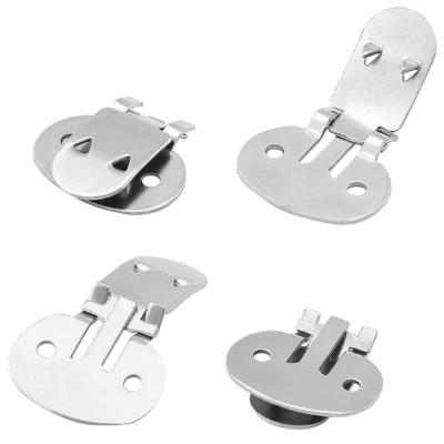 China Flexible Shoe Buckle Metal Flower Shoe Clips On Finding Decoration Craft Buckles White Stainless Steel Anti Rust Shoe Clip for sale