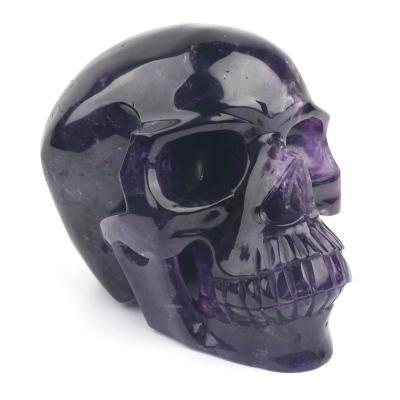 China Europe Wholesale Nature Carved Crystal Skulls Healing Crystal Quartz Rock Crystal Skulls For Decoration for sale