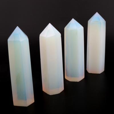 China Europe Hotsale Natural Crystal Opal Wand Crystal Points Green Crystal Tower for sale