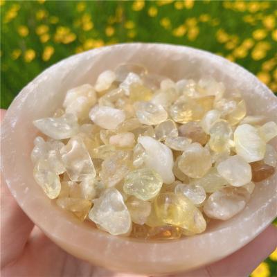 China China Natural Rough Healing Clastic Citrine Tumbled Stones Heap Loose Crystal Chips Crushed Crystal Gravel for sale